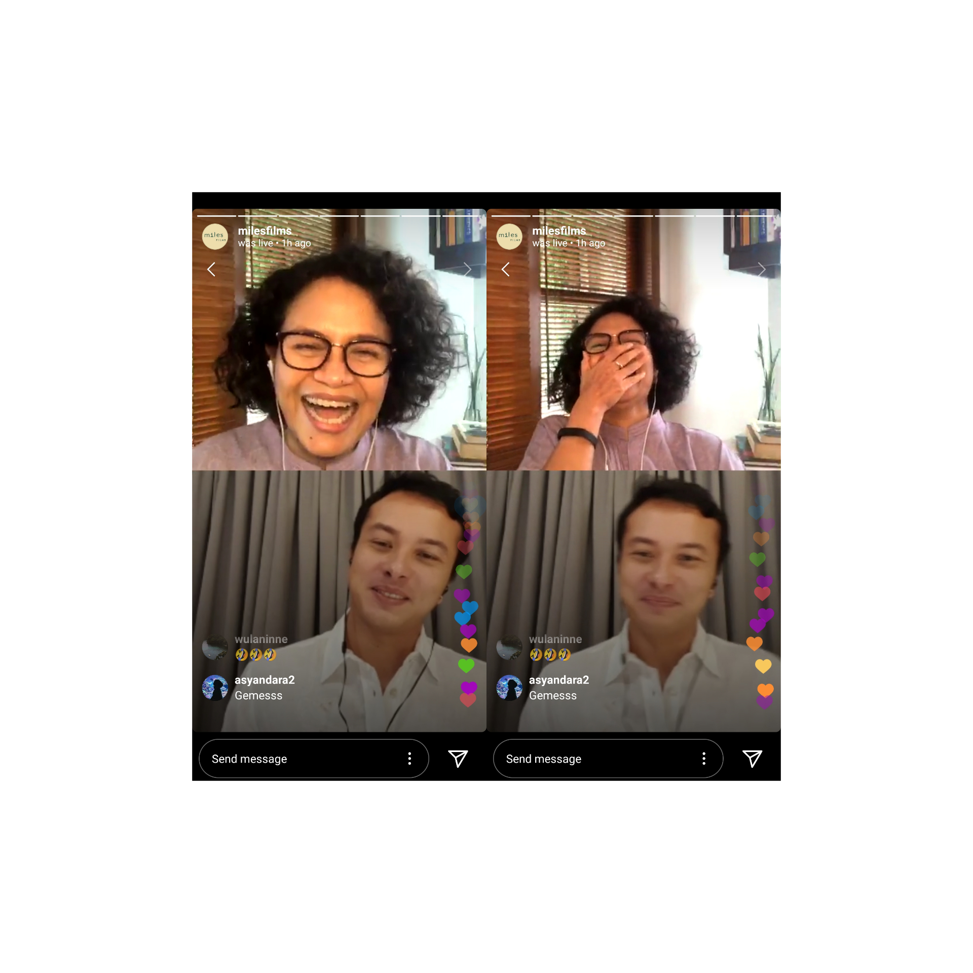 Suasana Live IG Miles Films dan Nicholas Saputra. 