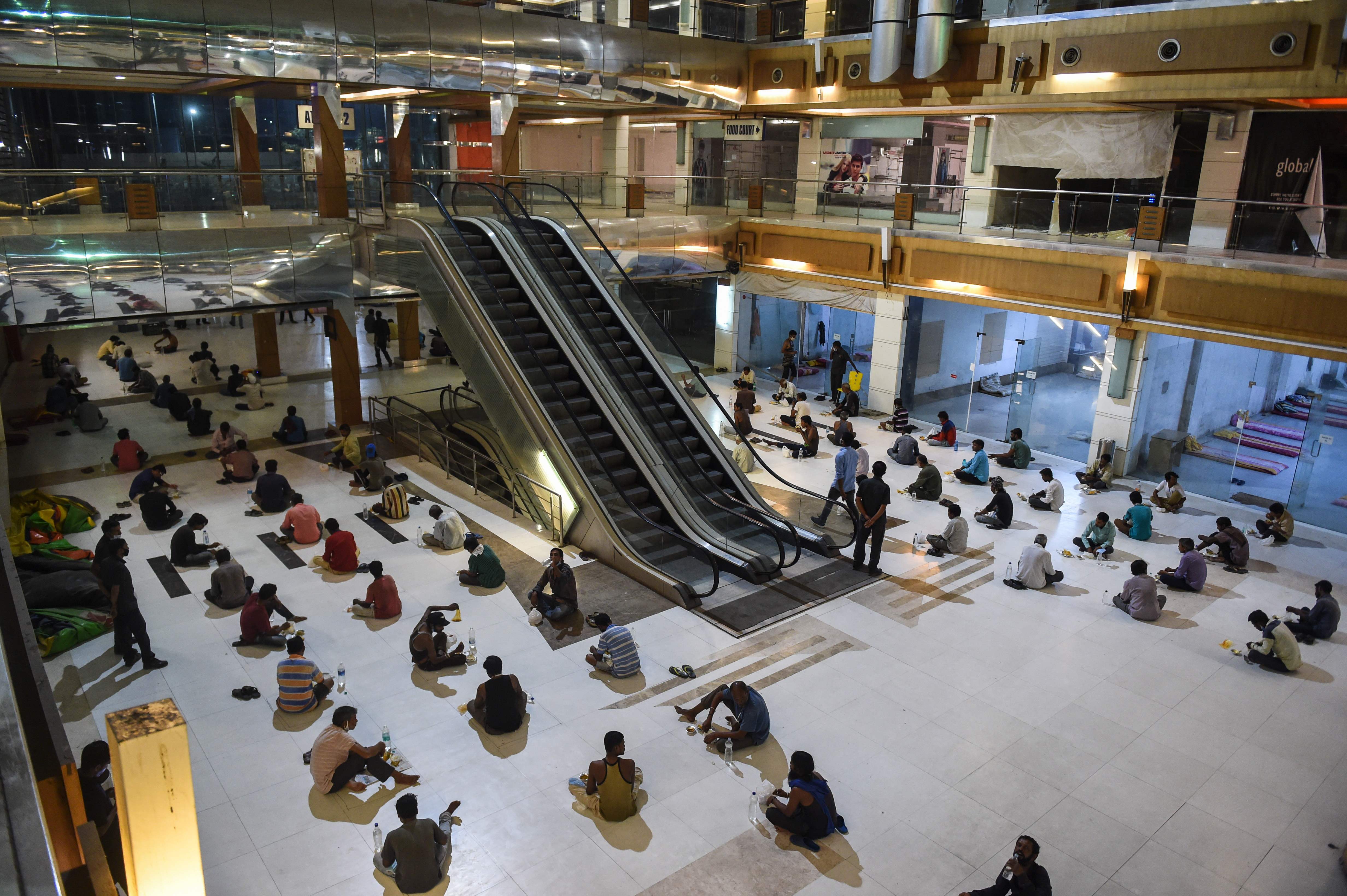 Suasana penampungan WNA akibat penerapan karantina di India