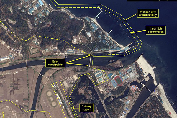 Gambar satelit menunjukkan kereta Kim Jong-un terlihat di Resor Wonsan