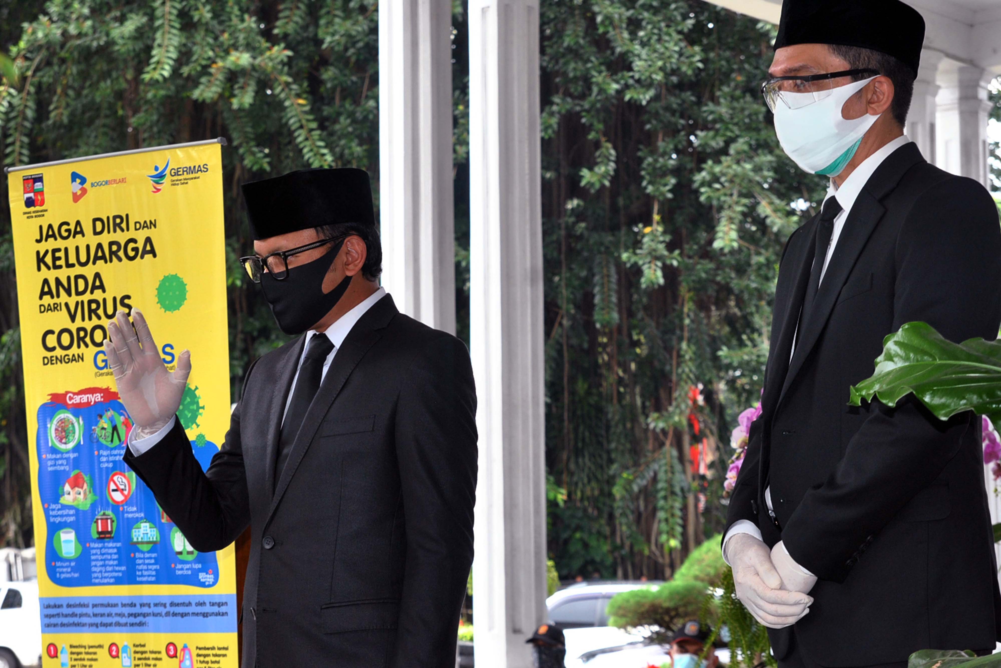 Wali Kota Bogor Bima Arya (kiri) bersama Wakil Wali Kota Bogor Dedie A Rachim, Selasa (28/4).