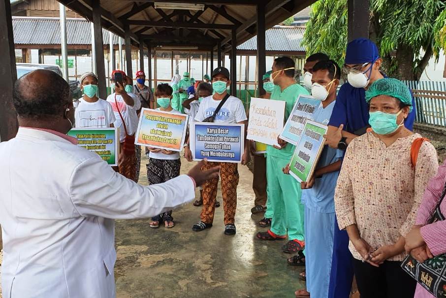 Ilustrasi lepas pasien korona sembuh.