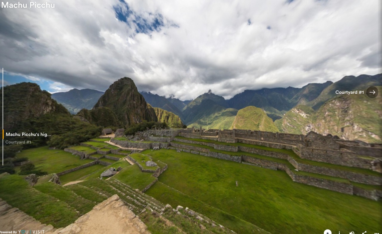 Pemandangan Virtul situs bersejarah Machu Picchu di Peru