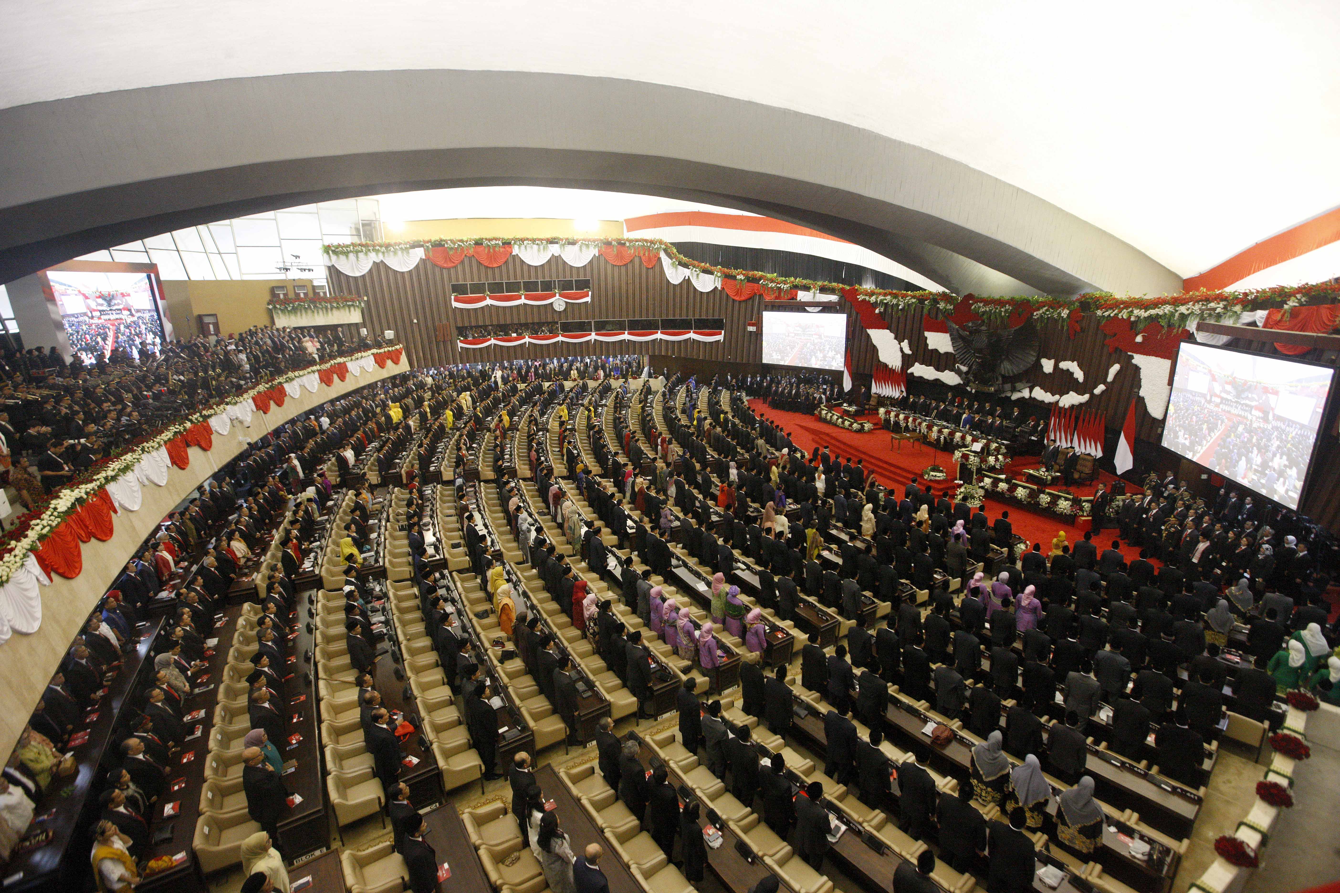 SIDANG Paripurna MPR pelantikan Presiden dan Wapres terpilih pada Minggu (20/10/2019). 