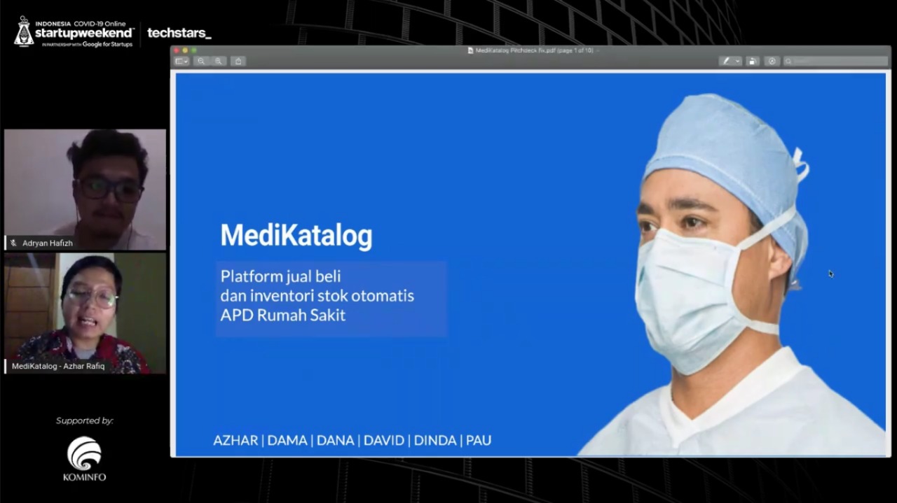 Startup MediKatalog yang diinisiasi oleh Azhar Rafiq ini berhasil keluar sebagai juara pertama.