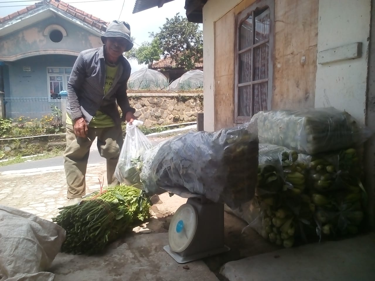Petani sayur di Cianjur mulai memasarkan produknya melalui daring penuhi pasar lokal.