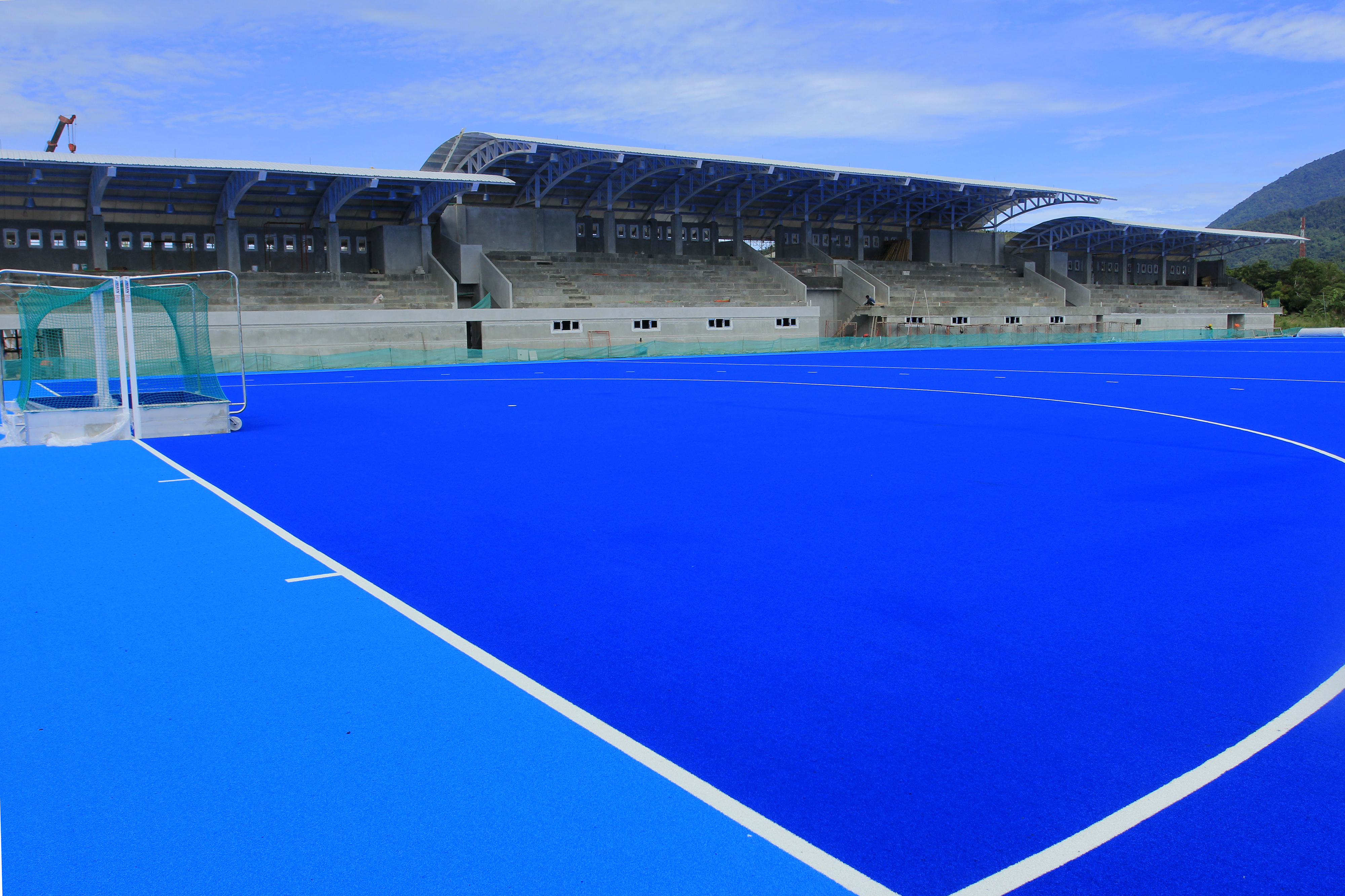 Lapangan hoki di Kampung Doyo Baru, Kabupaten Jayapura, Papua, yang akan digunakan sebagai salah satu venue pada PON 2020 Papua.