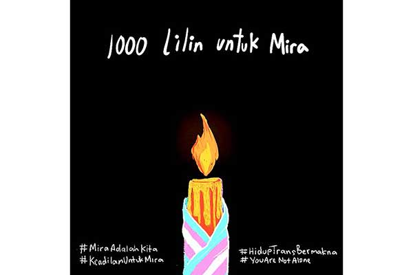 Aksi solidaritas 1.000 lilin untuk Mira.