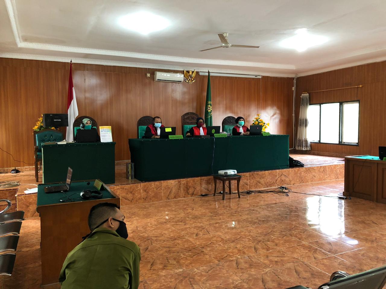 Sidang tuntutan mantan Bupati Ahmad Yani di Pengadilan Negeri Klas 1A Palembang, Selasa (21/4). Ahmad Yani dituntut 7 tahun penjara.