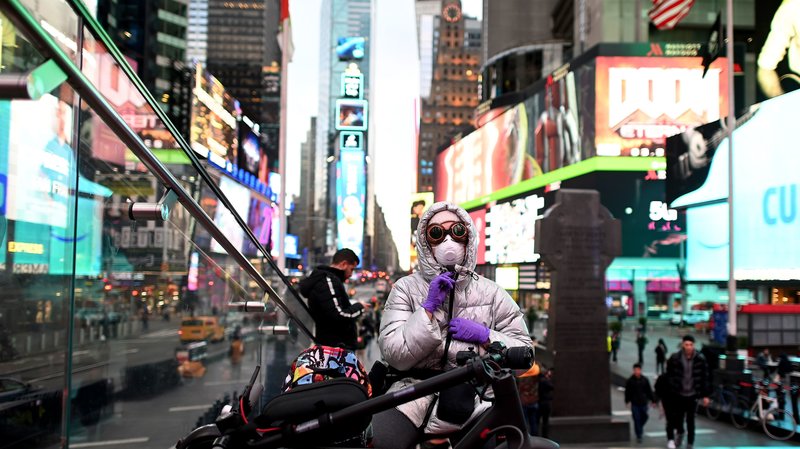 Suasana di Times Square, New York 