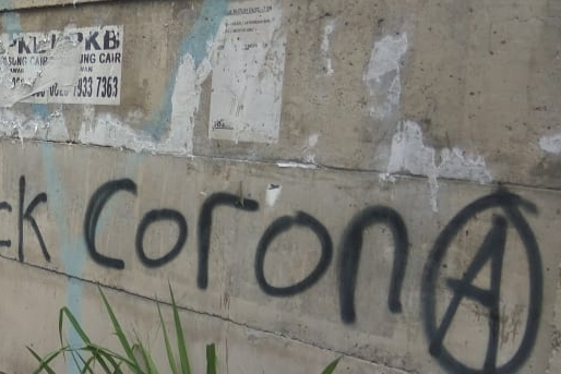 Aksi coret di Cimahi, Jawa Barat.