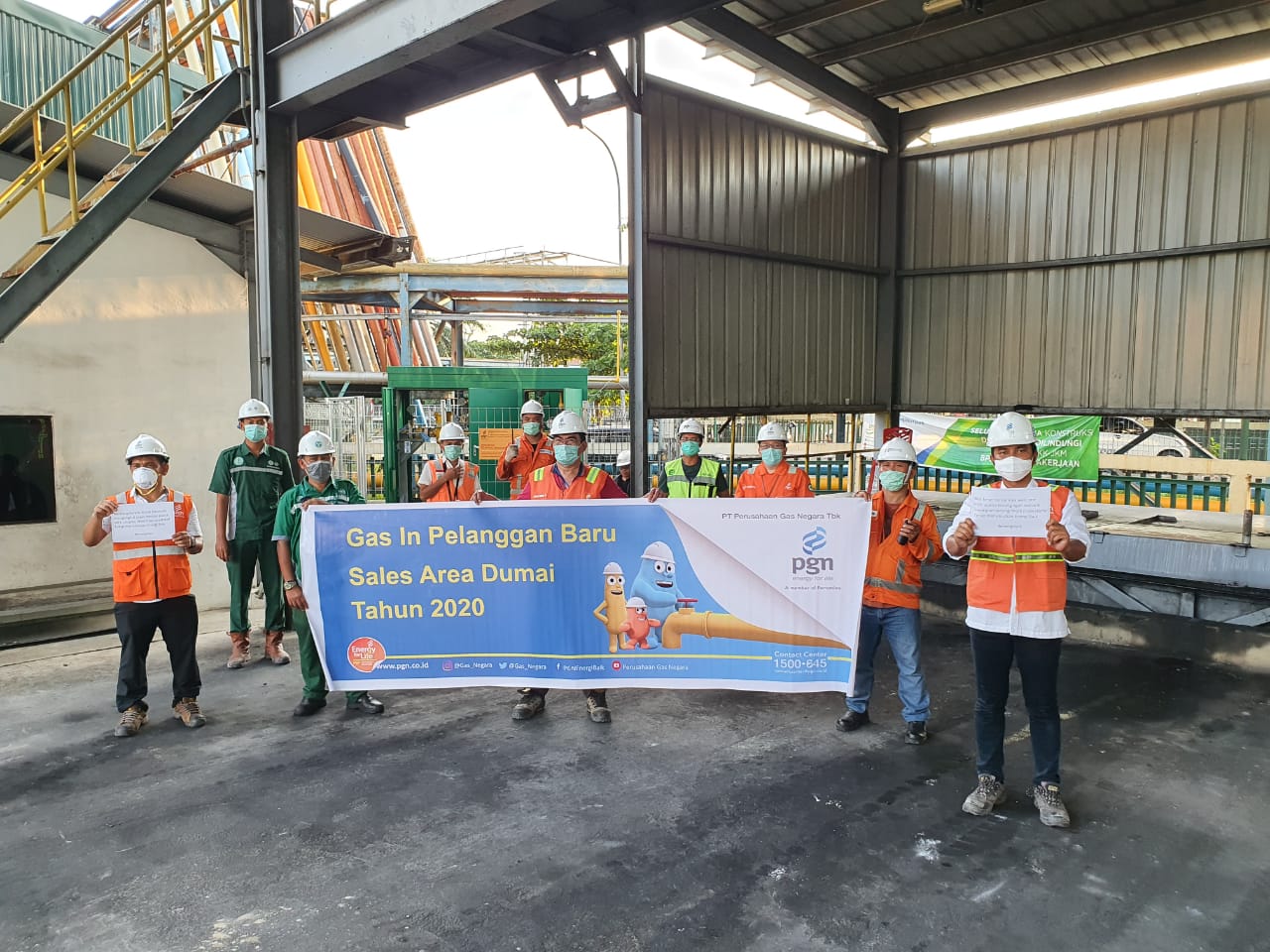 PGN mengalirkan gas ke PT Kuala Lumpur Kepong (KLK) Dumai sebesar 145.000 m3/bulan. 