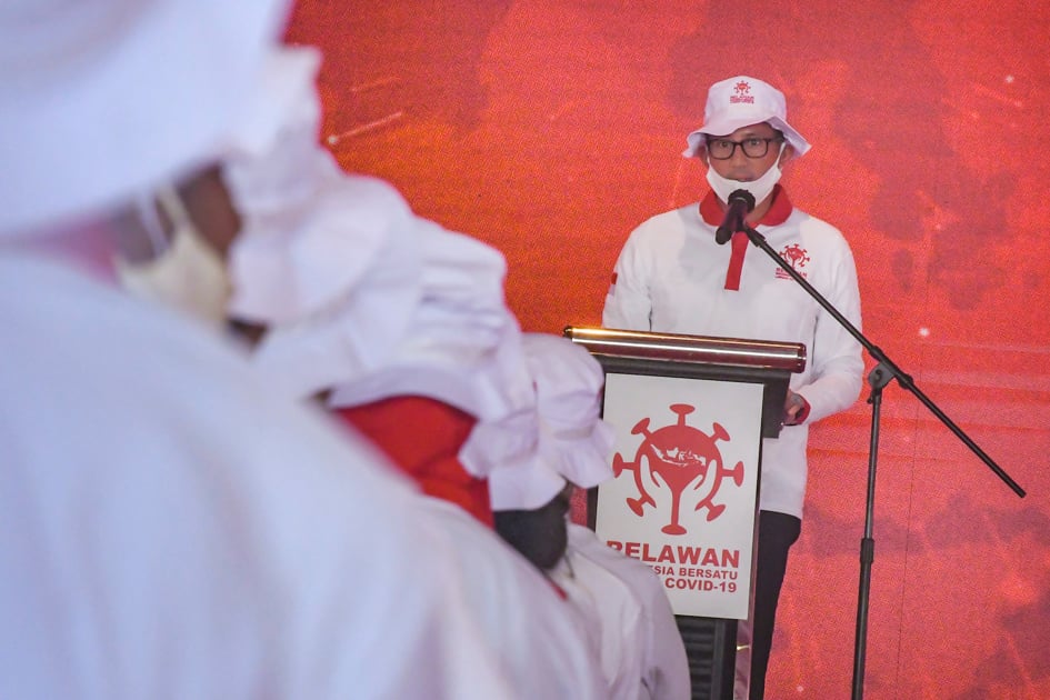 Ketua Umum Relawan Indonesia Bersatu Lawan COVID-19 Sandiaga Uno