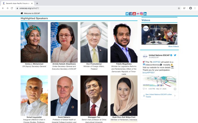 Tampilan ilustrasi website unescap.org.