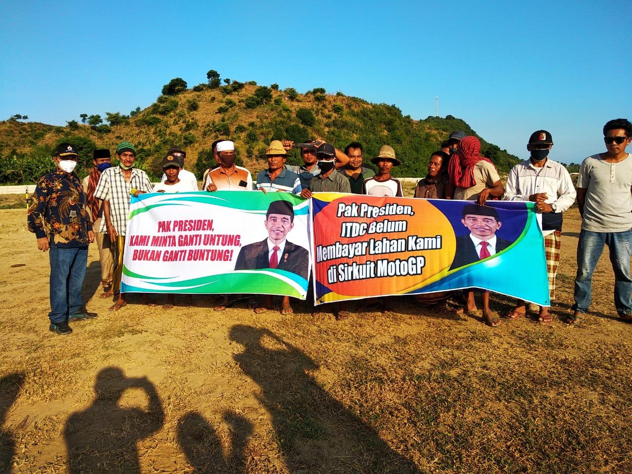 Warga meminta agar lahan mereka yang digunakan sebagai Sirkuit Mandalika segera dibayar.