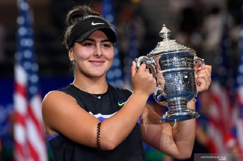 Petenis putri Kanada usia 19 tahun Bianca Andreescu.