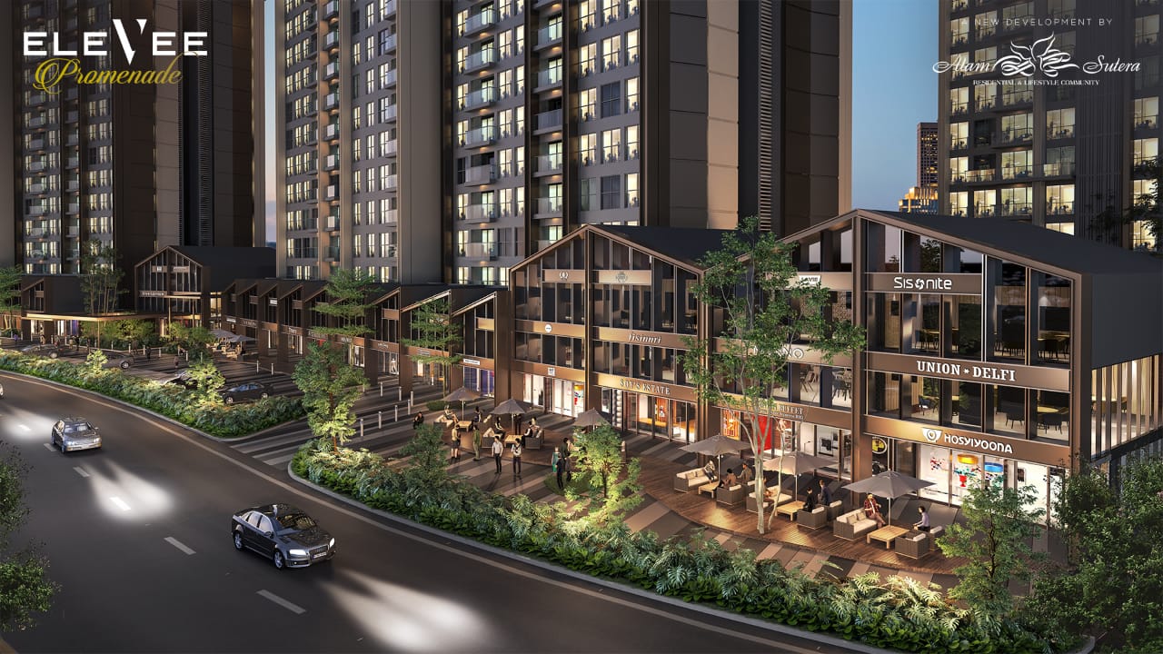 Proyeksi pengembangan Elevee Promenade oleh Alam Sutera Gorup
