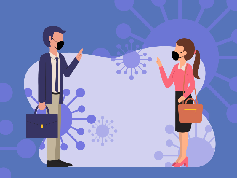 Jaga jarak antar pekerja