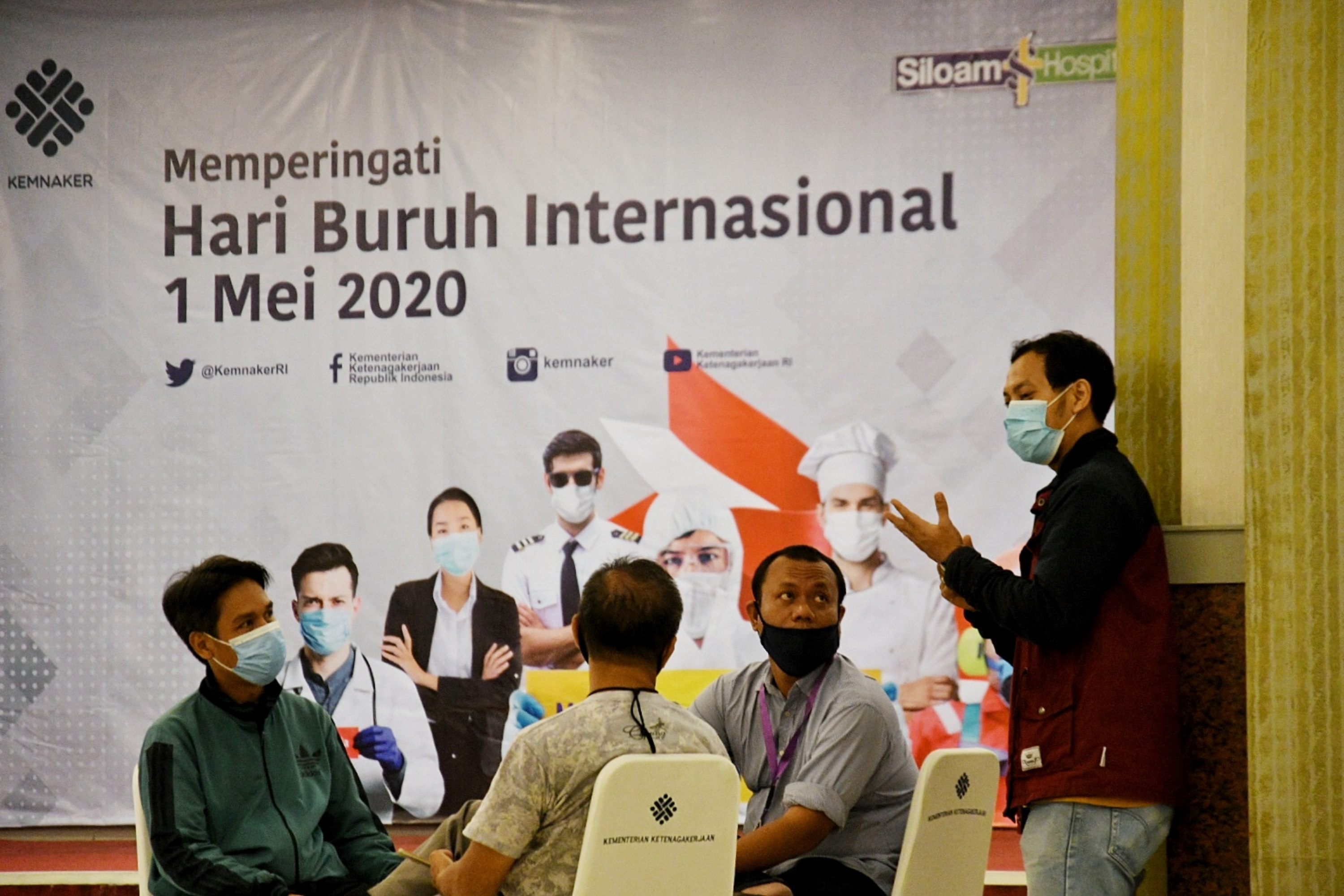 Rapid test covid-19 bagi para buruh dalam memperingati hari buruh internasional