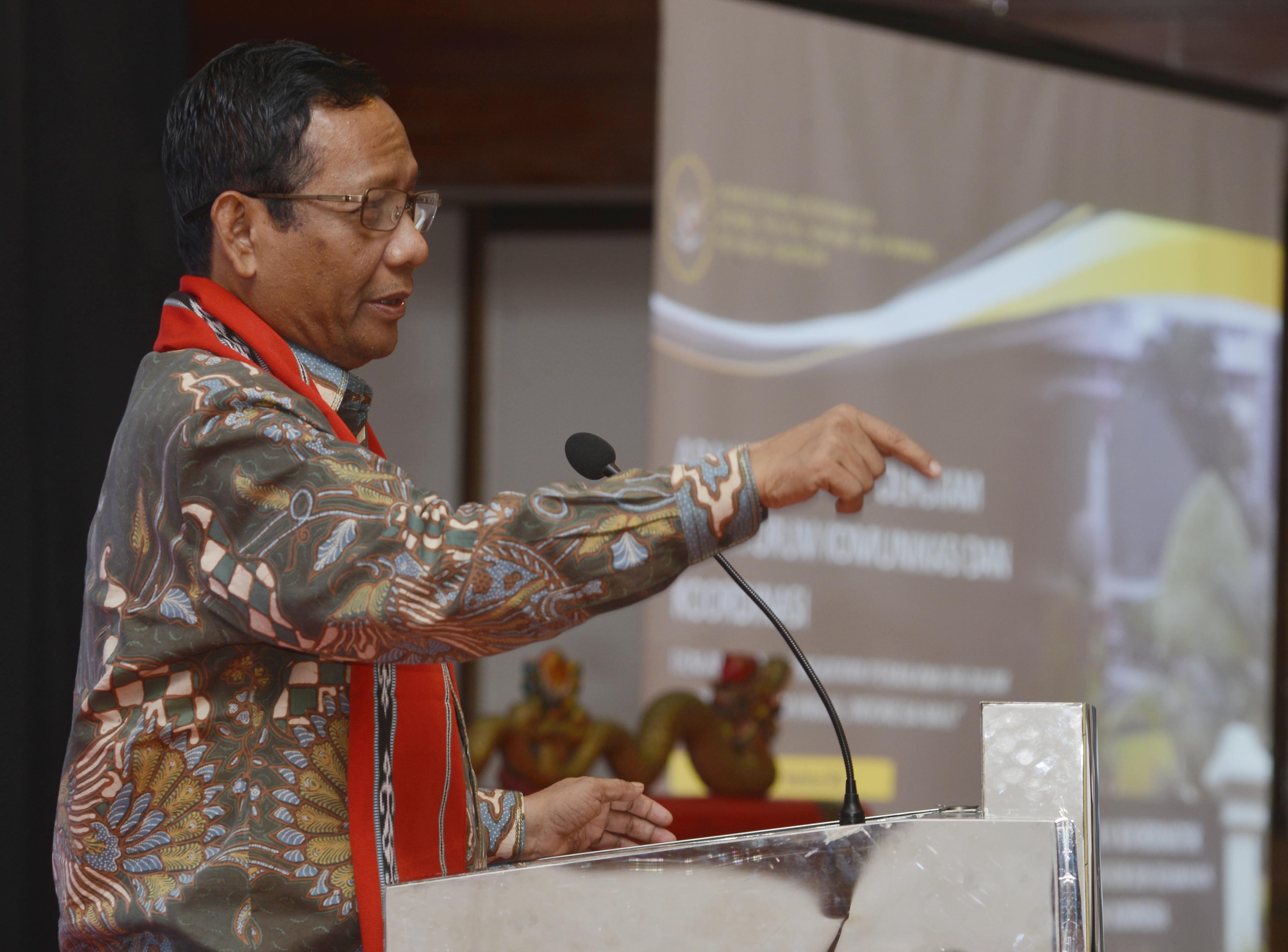  Menteri Koordinator Bidang Politik Hukum dan Keamanan (Menko-Polhukam) Mahfud MD.