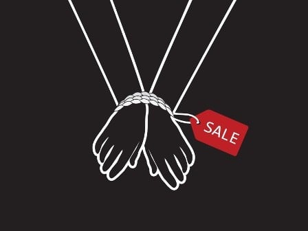 Ilustrasi perdagangan manusia