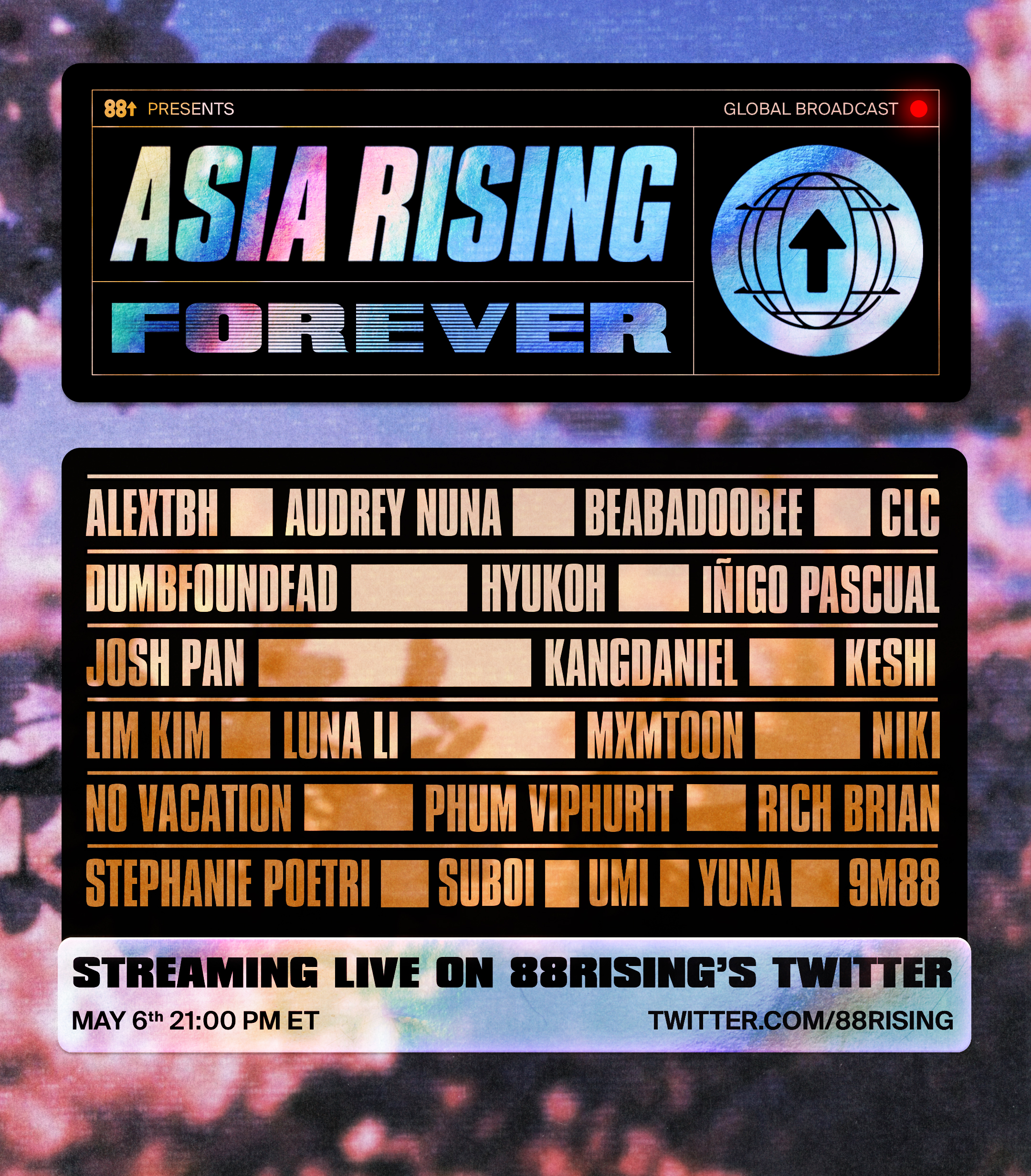 Poster konser virtual Asia Rising Forever