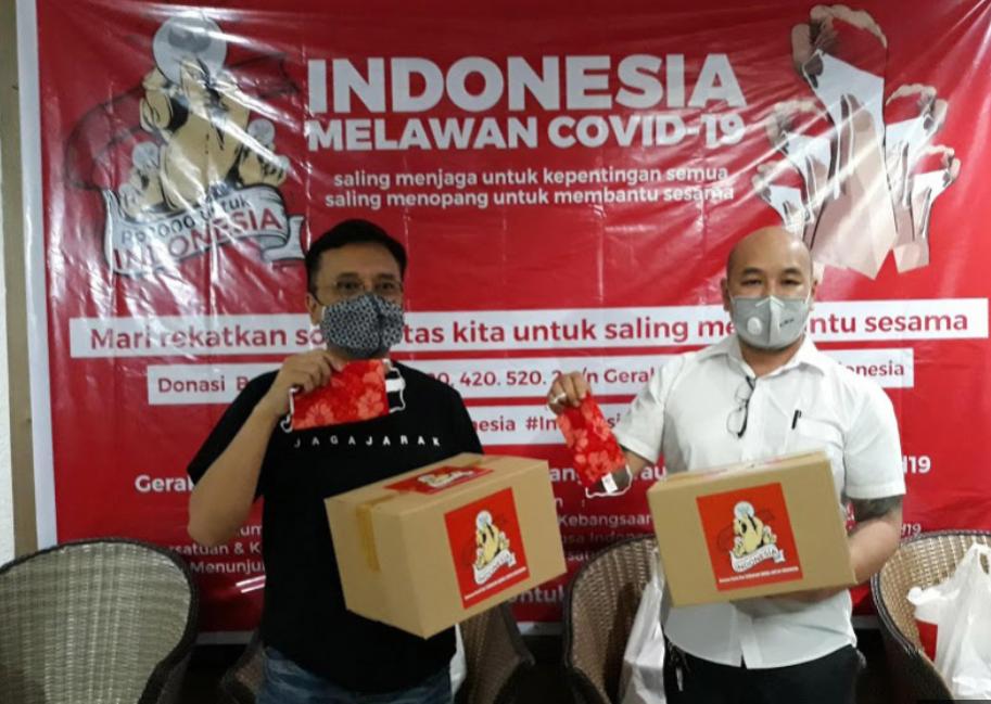 Pembagian masker untuk zona merah sebagai upaya mencegah penyebaran wabah virus korona