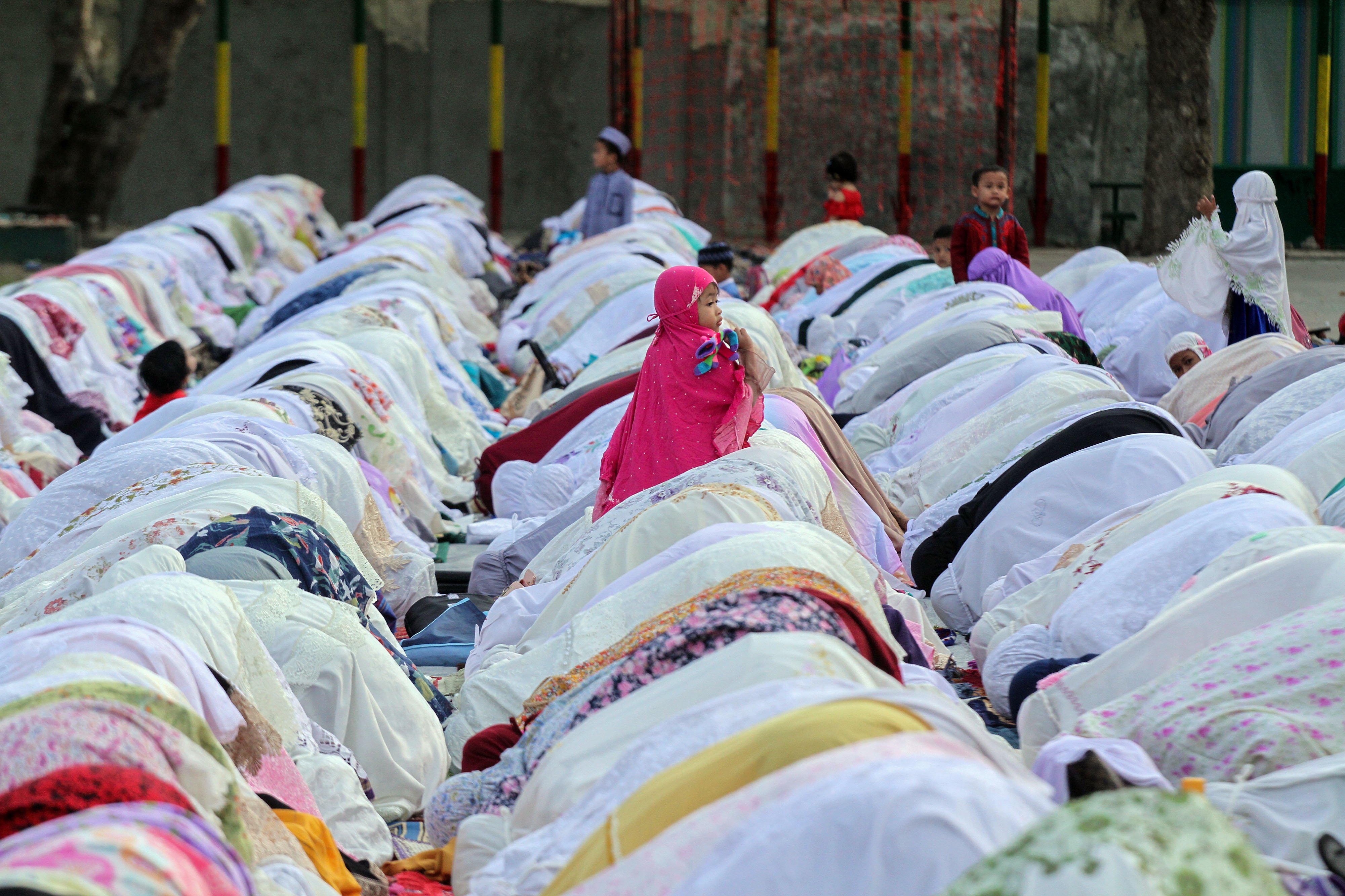 Ilustrasi salat ied berjamaah