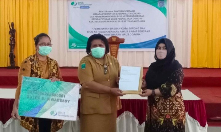  Relawan Satgas Covid-19 Kota Sorong Dapat Perlindungan Sosial