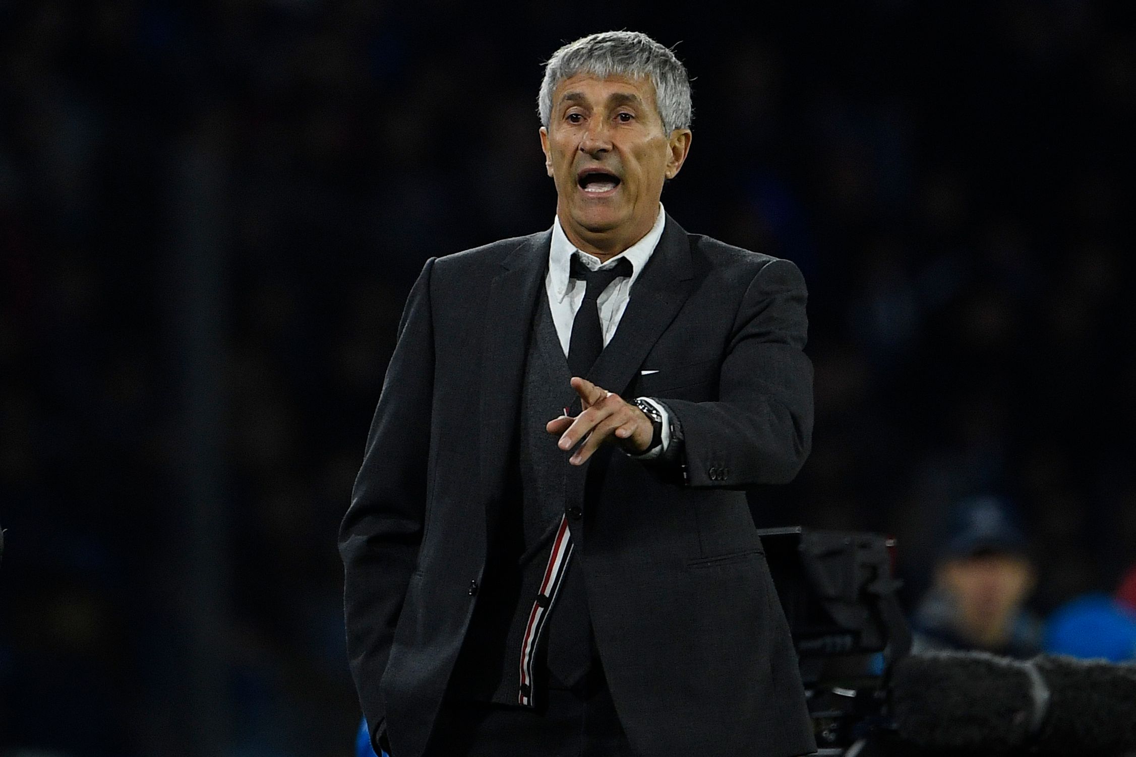 Pelatih Barcelona Quique Setien