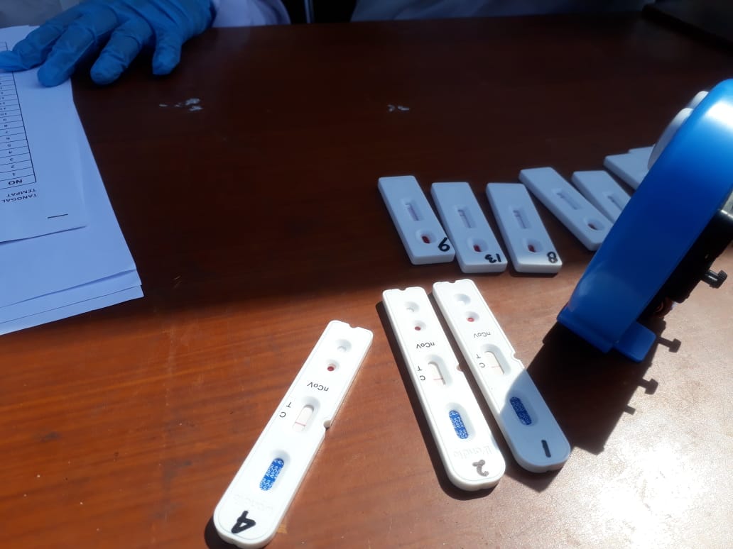 Hasil rapid test pedagang di pasar tradisional  Bojonegoro, Jatim, ditemuka 82 pedagang positif Covid-19