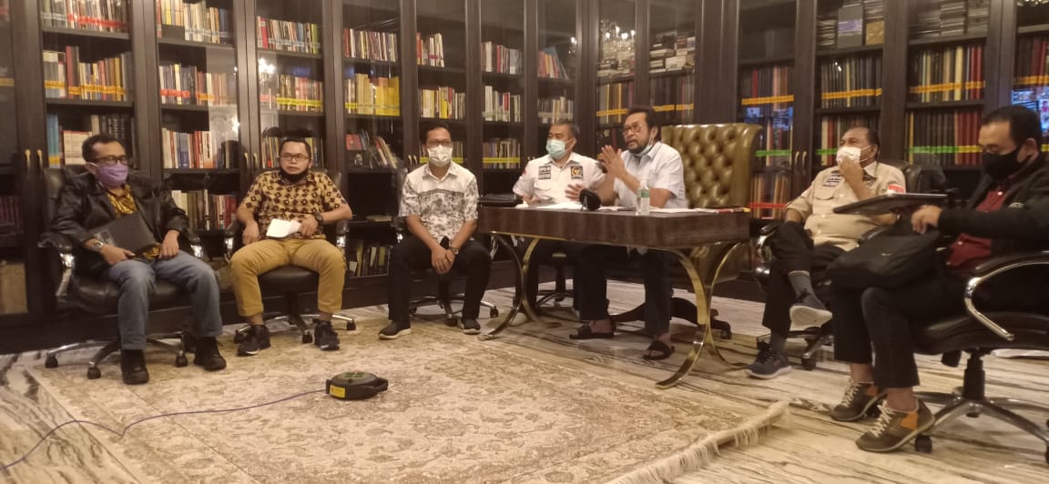 Komite II DPDRI saat menggelar RDPU soal RUU Cipta Kerja dengan KSPSI