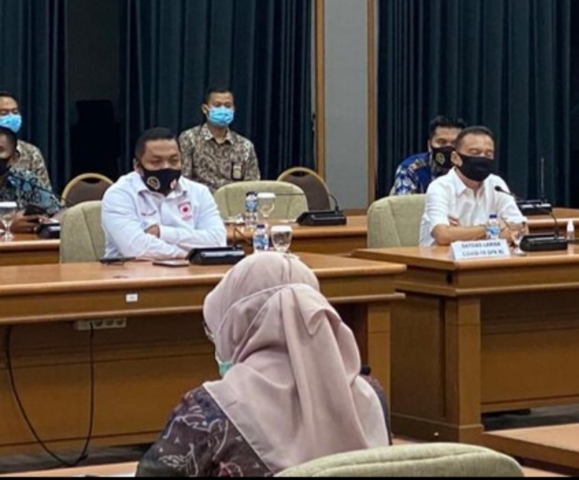 Kunjungan Satgas Lawan Covid-19 DPR RI ke kantor Kemenkes.