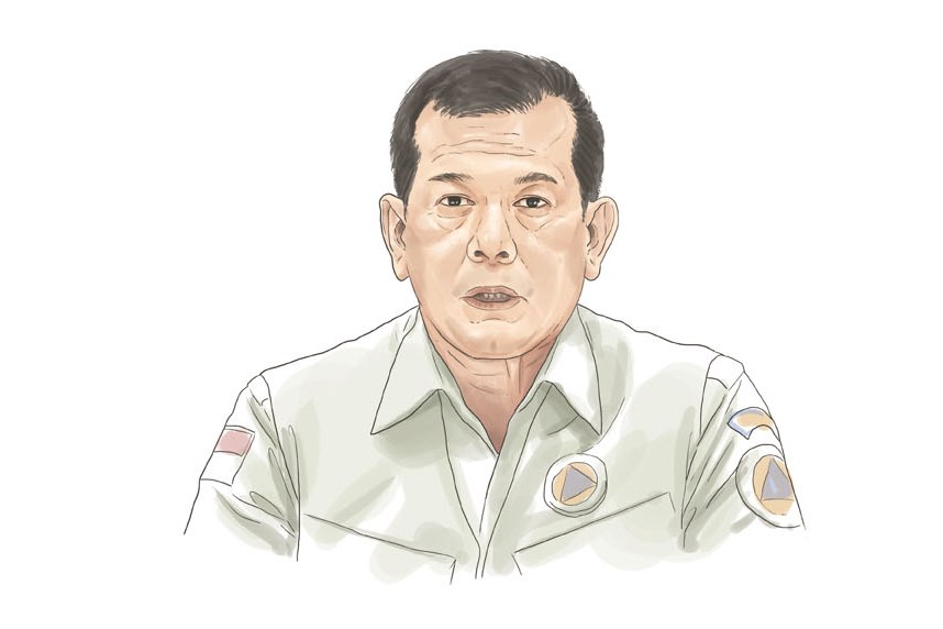 Sketsa Kepala Gugus Tugas Percepatan Penanganan Korona (Covid-19) Doni Monardo 