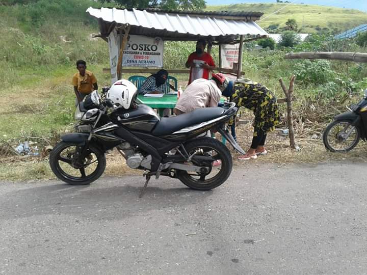 Posko Covid-19 Desa Aeramo, Kecamatan Aesesa, Kabupaten Nagekeo, NTT.