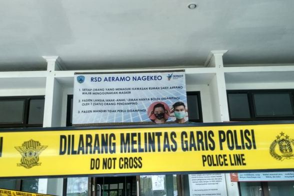 Rumah Sakit Darurat (RSD) Aeramo yang baru terbakar