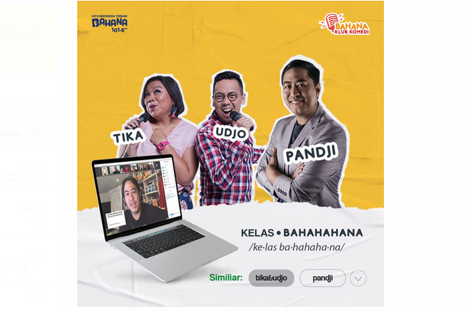 Kelas BaHAHAHAna dipandu Tika dan Udjo.