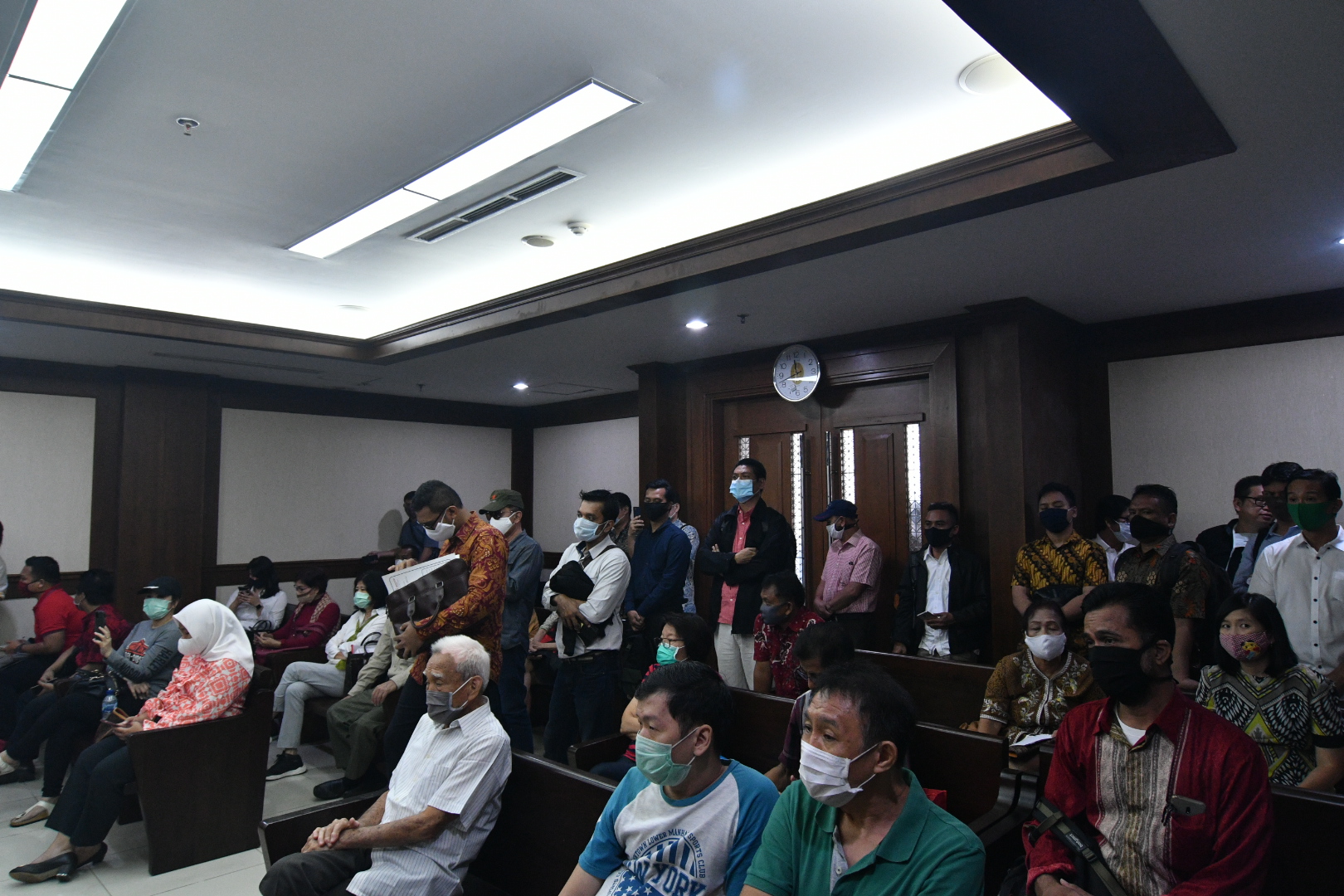 Suasana persidangan PKPU KSP Indosurya Cipta yang di hadiri oleh puluhan korban di PN Jakarta Pusat, Selasa (28/4) lalu.