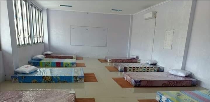 GOR Tegal Selatan dijadikan tempat karantina bagi warga yang baru mudik dari area zona merah