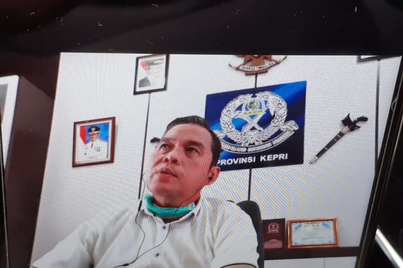 Kepala Dinas Kesehatan Kota Batam Didi Kusmarjadi dalam telekonferens bersama wartawan.