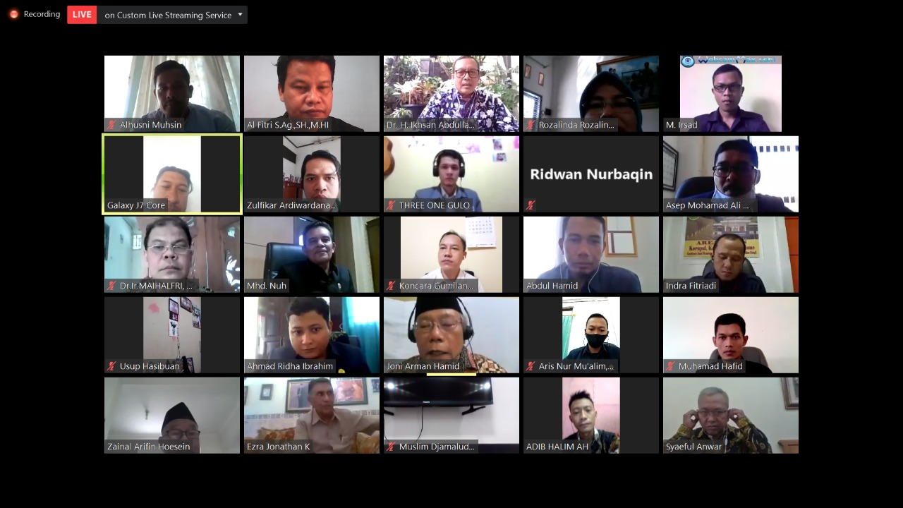 Diskusi daring soal dampak ekonomi covid-19 yang difgelar Ikhsan Abdullah & Partners