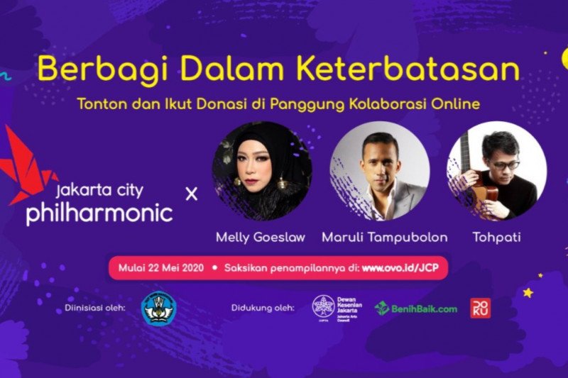 Poster konser orkestra daring Jakarta City Philharmonic.