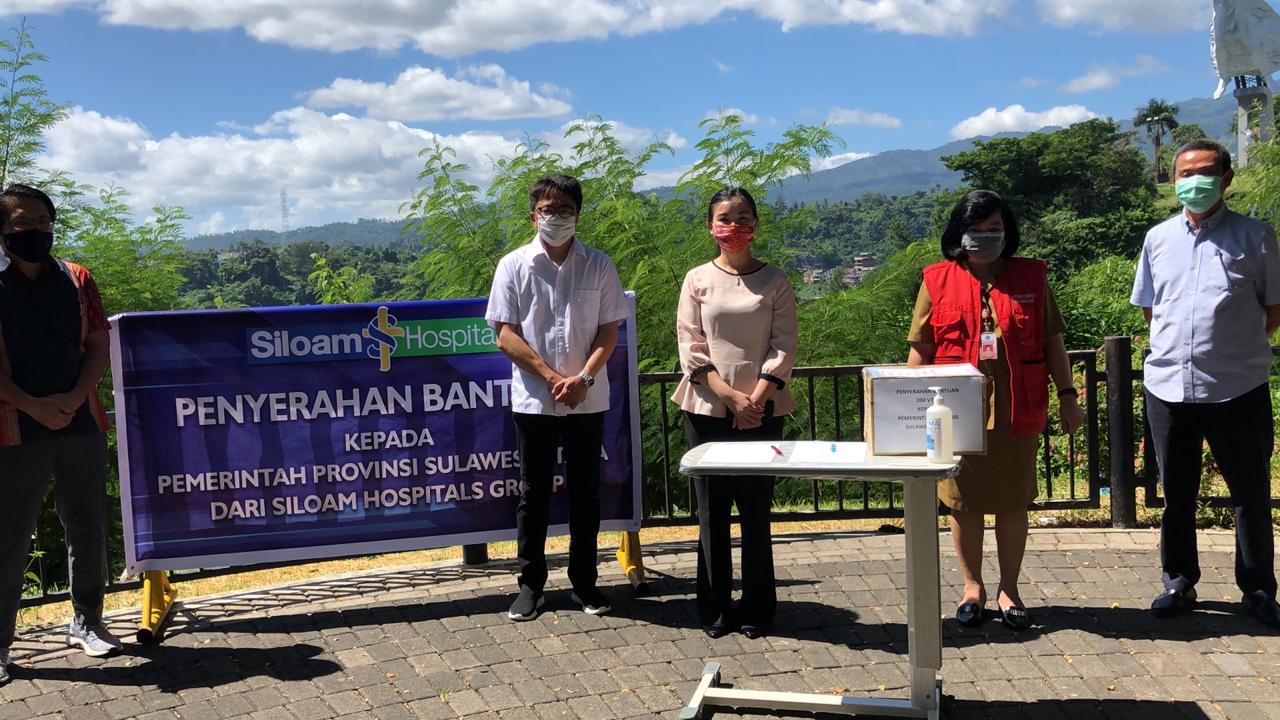 Penyerahan bantuan VTM kepada Dinas Kesehatan Sulawesi Utara di Manado, Selasa (12/5).