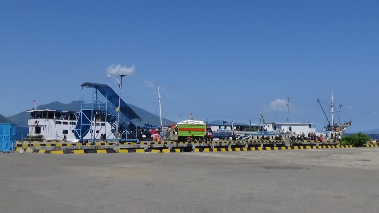 Tidak ada jadwal penerbangan, Dinkes Kabupaten Flores Timur mengirim sampel swab covid-19 menggunakan kapal laut.