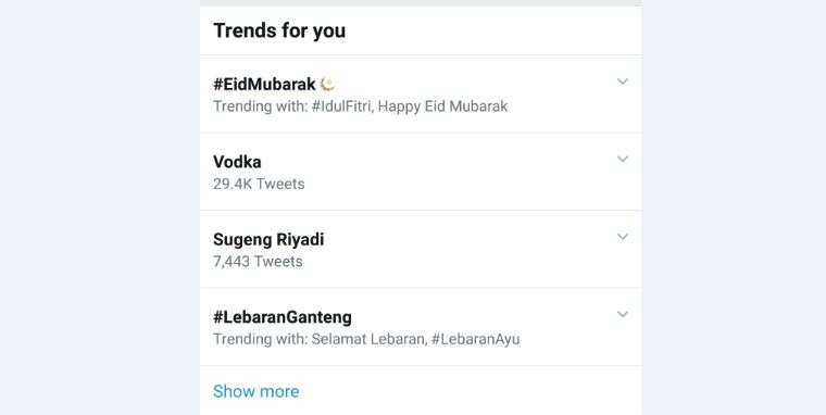 Sugeng Riyadi masuk dalam trending topic Twitter.