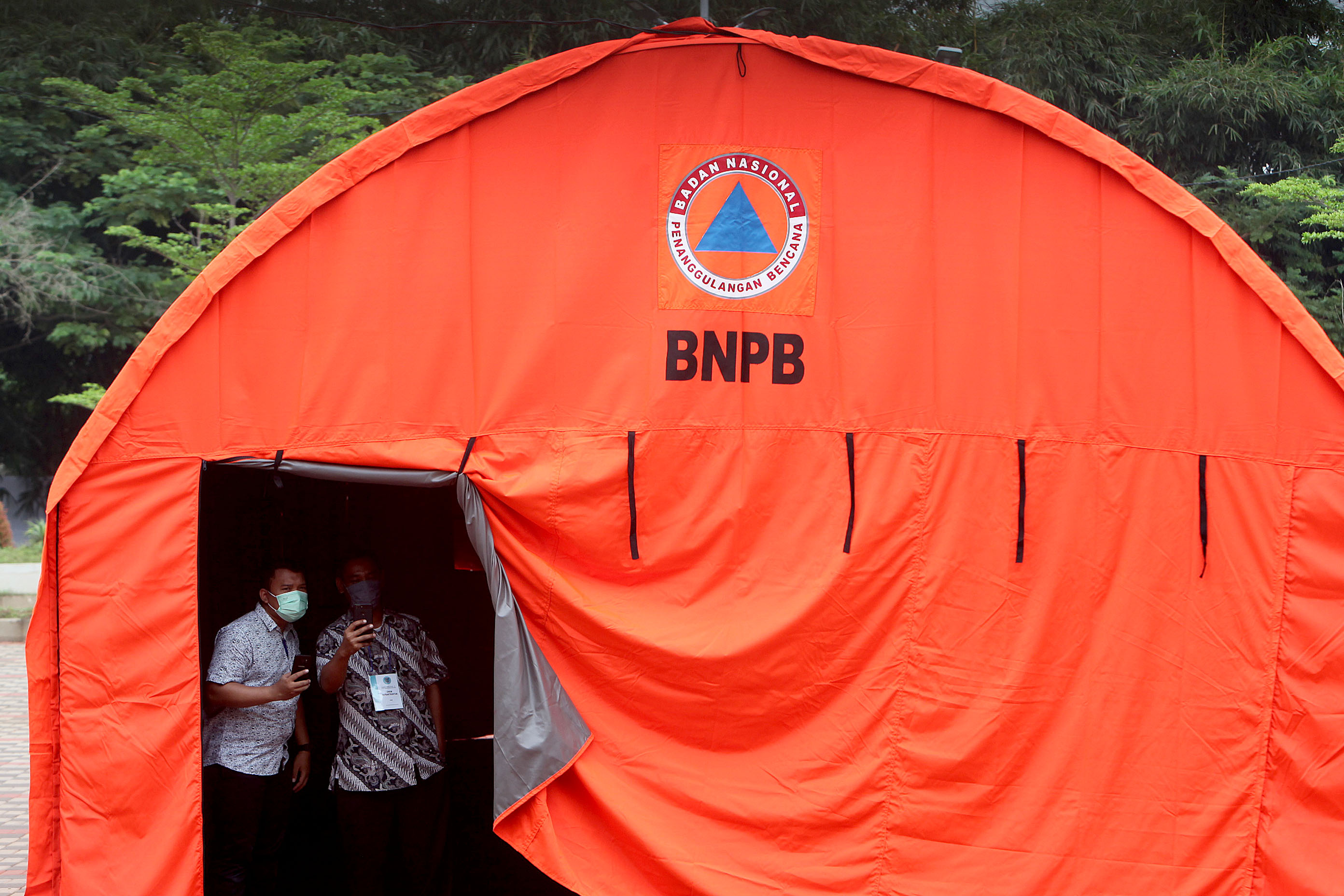 Area lokasi Kawasan Pertanian Terpadu (KPT) yang dijadikan rumah lawan Covid-19 di kawasan Ciater, Tangerang Selatan, Banten.