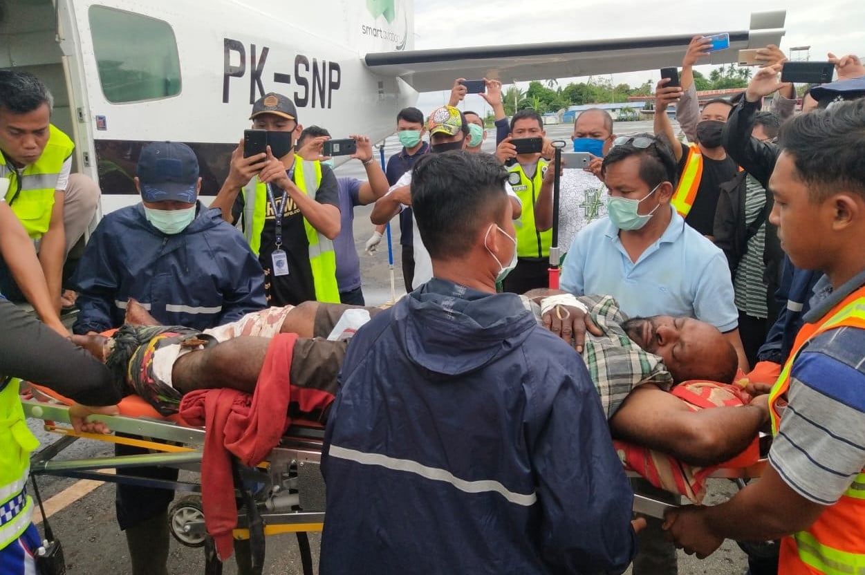 Korban penembakan KKB sedang dievakuasi