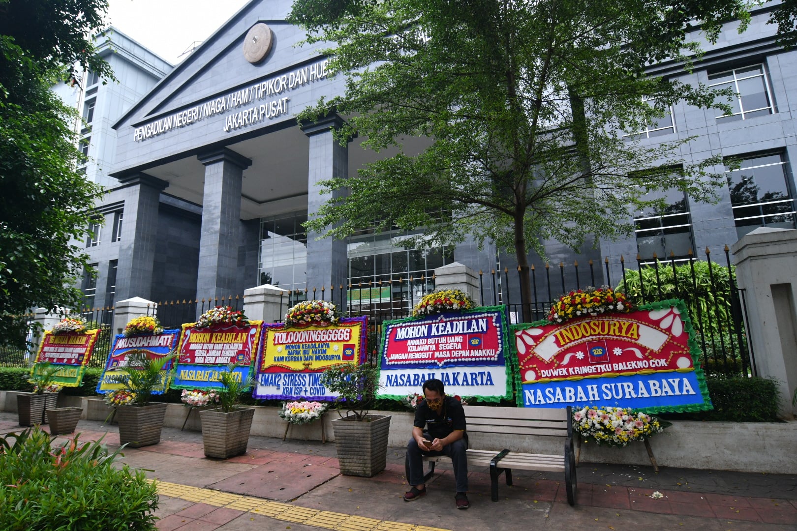Suasana persidangan PKPU KSP Indosurya Cipta yang di hadiri oleh puluhan korban di PN Jakarta Pusat.