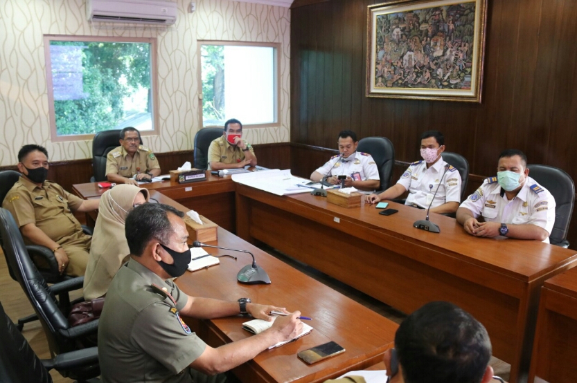 Rapat pembahasan pembangunan Bandara Ngloram, Blora, Jawa Tengah, Selasa (5/5/2020).