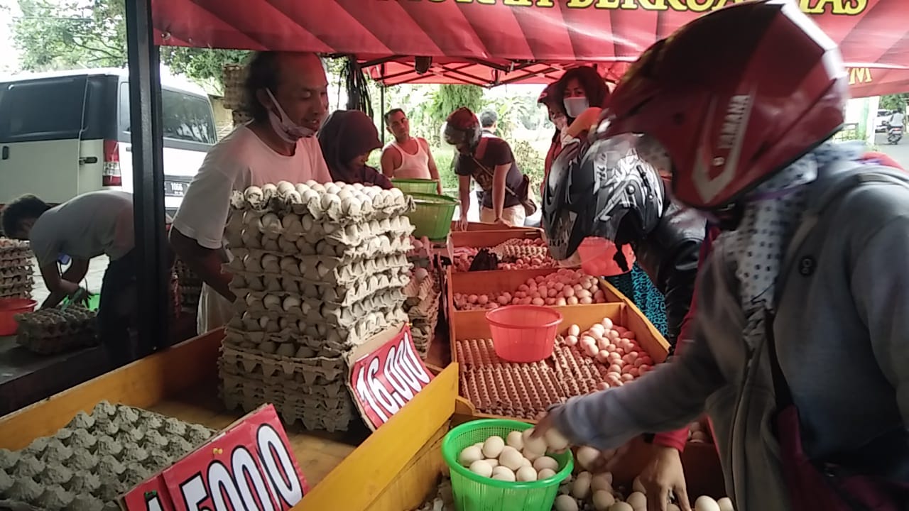 Harga telur ayam di Tasikmaya turun mejadi Rp15 ribu hingga Rp17 ribu per kilogram