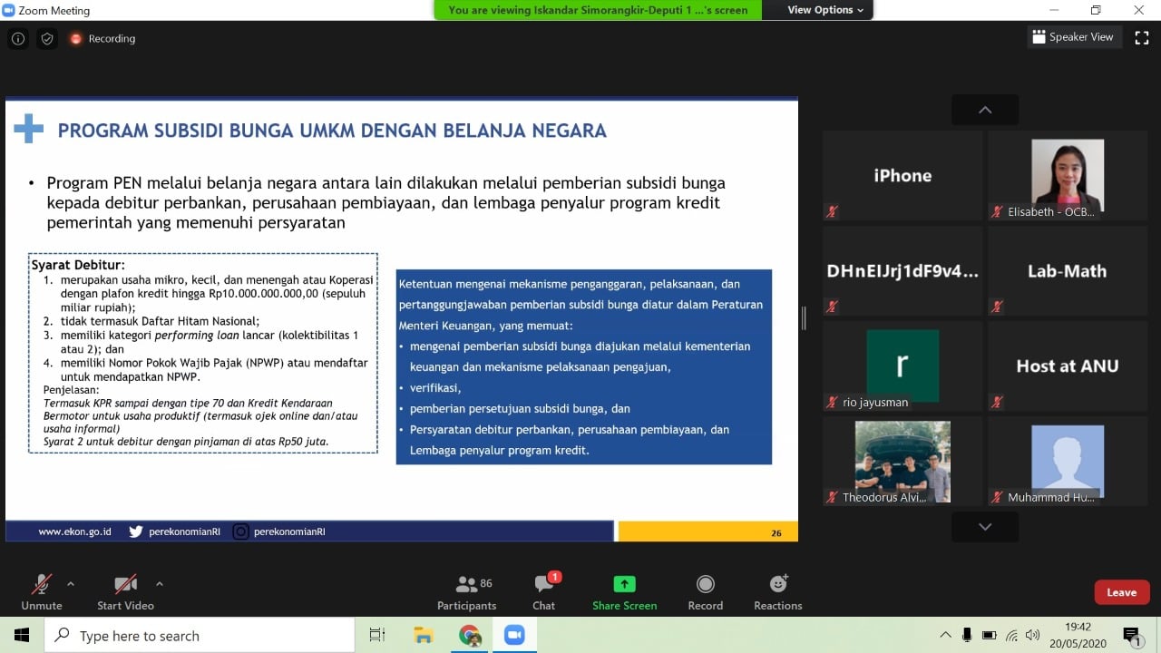Berbagai program dilakukan pemerintah untuk mengantisipasi dampak yang ditimbulkan pandemi covid-19.